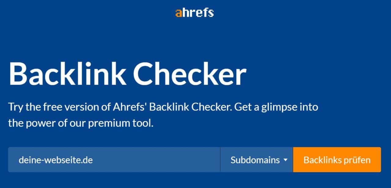 A hrefs Backlink Checker - bestes kostenloses Tool