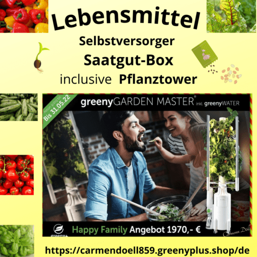 Lebensmittel - Selbstversorger Saatgut-Box mit Pflanztower