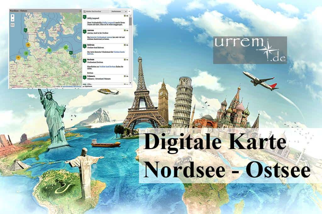 Digitale Karte Nordsee Ostsee