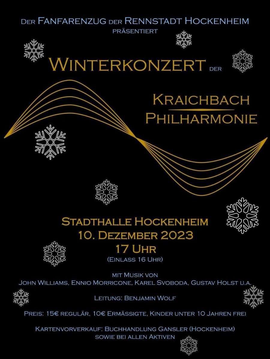Premiere Kraichbach-Philharmonie 10.12.23 - 17 Uhr Hockenheimer Stadthalle