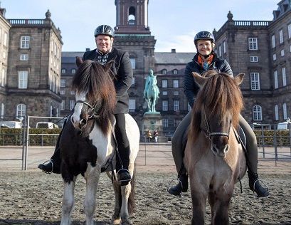 Ministers ride Icelandic horses through Copenhagen in honour of country's upcoming independence centenary