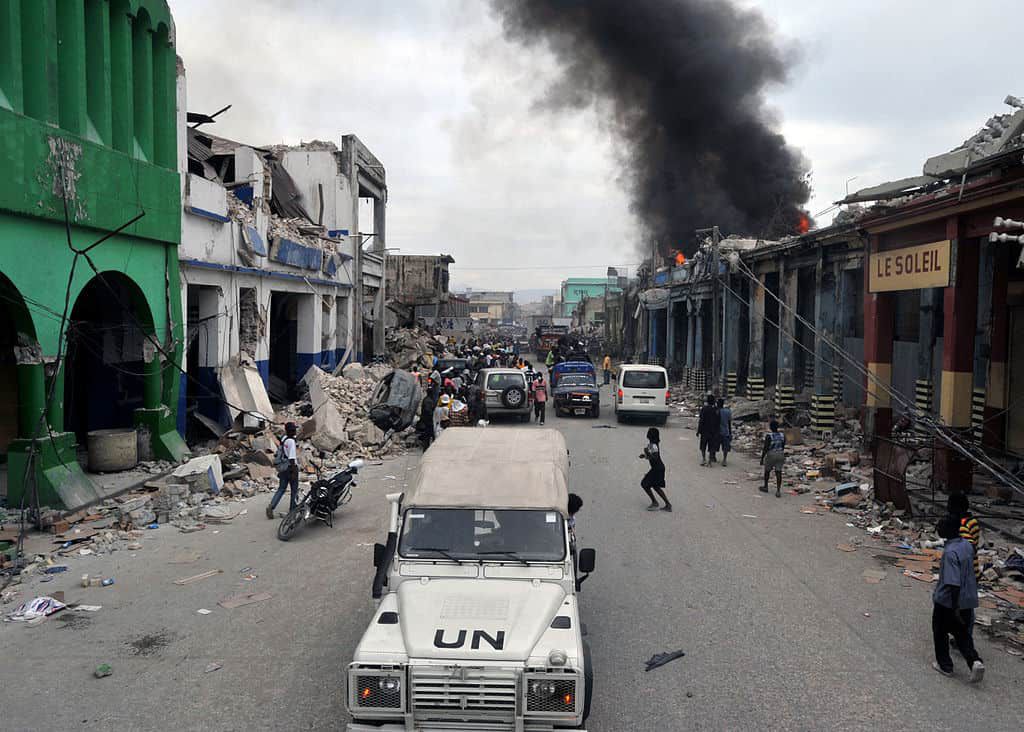 Street after 2010 earthquake in Port-au-Prince, Haiti