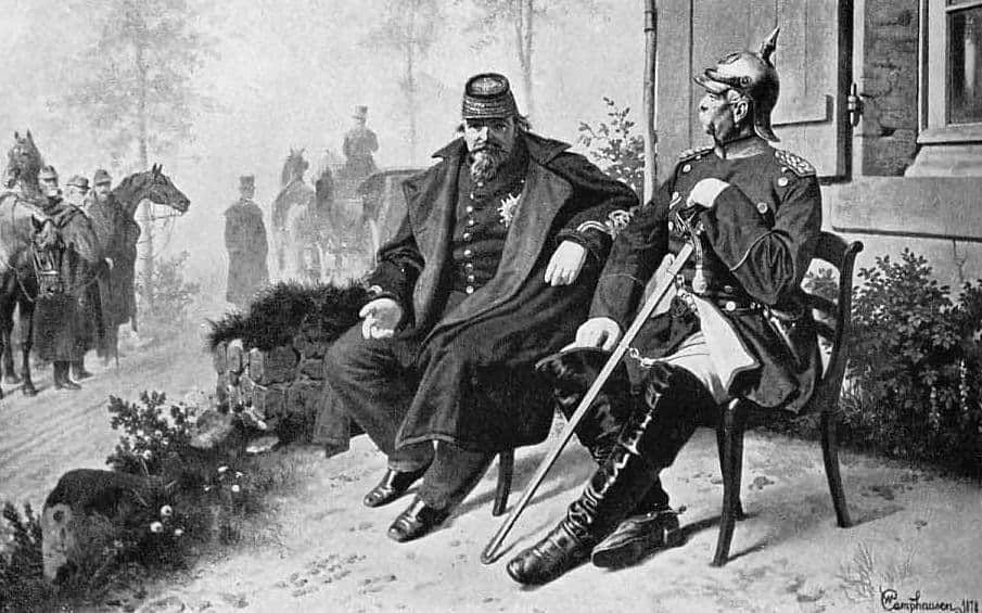 Otto von Bismarck and Napoleon III sit on chairs - Love and the world