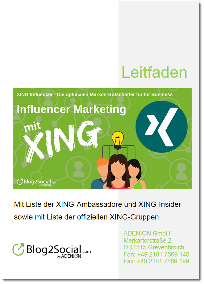Influencer Marketing mit XING