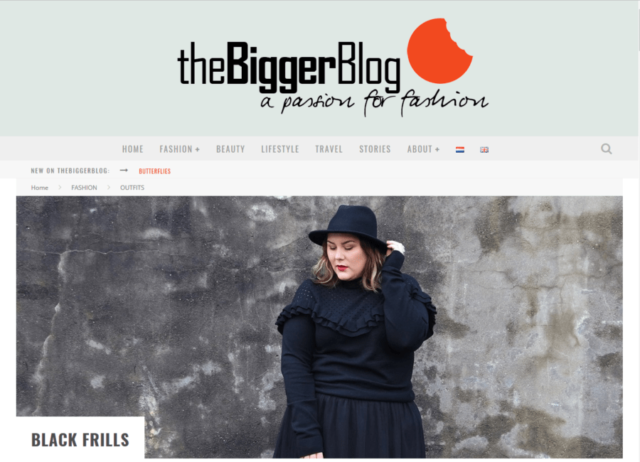 “Black Frills” on the Fashion Blog theBiggerBlog 