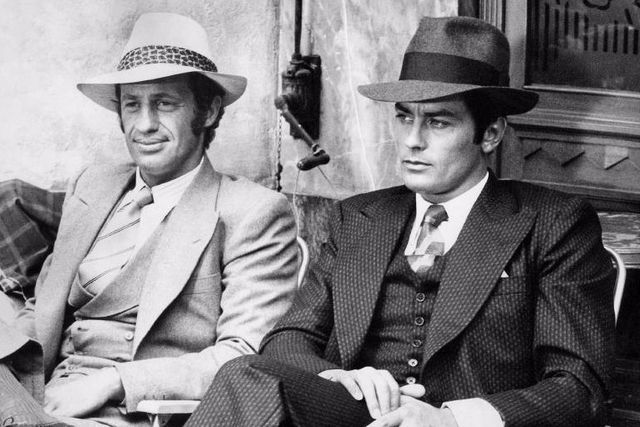 Der Hut steht ihnen gut Jean-Paul Belmondo und Alain Delon als Gangster im Film Borsalino von 1970 Mit gleichnamigen Hten natrlich 