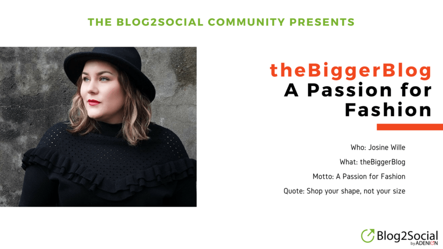 Josine Wille and theBiggerBlog - The Blog2Social Community