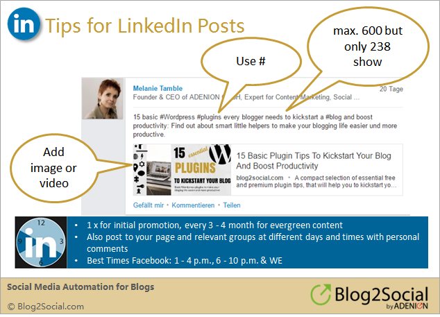 Social media sharing: How to share your blog post on LinkedIn 