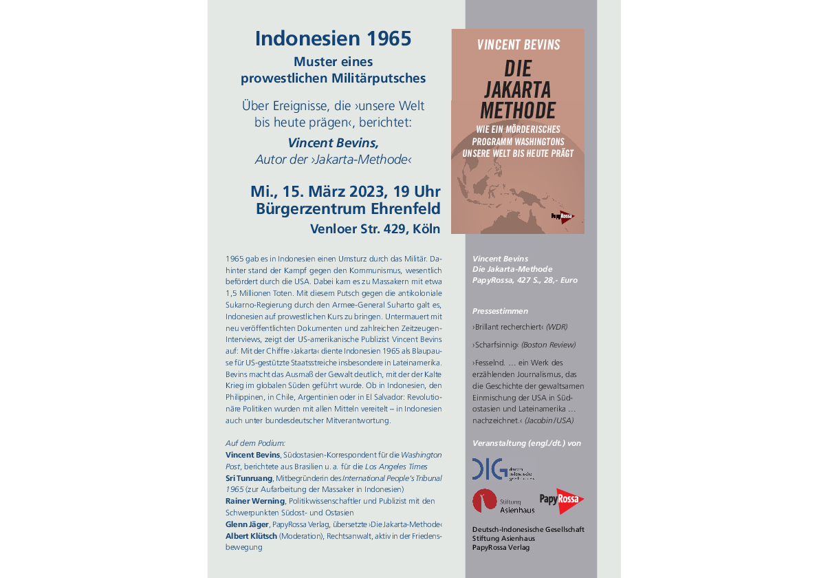 Veranstaltungsbericht: Indonesien 1965
