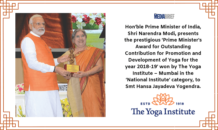 image-The Yoga Institute wins Prime Minister’s Award Mediabrief