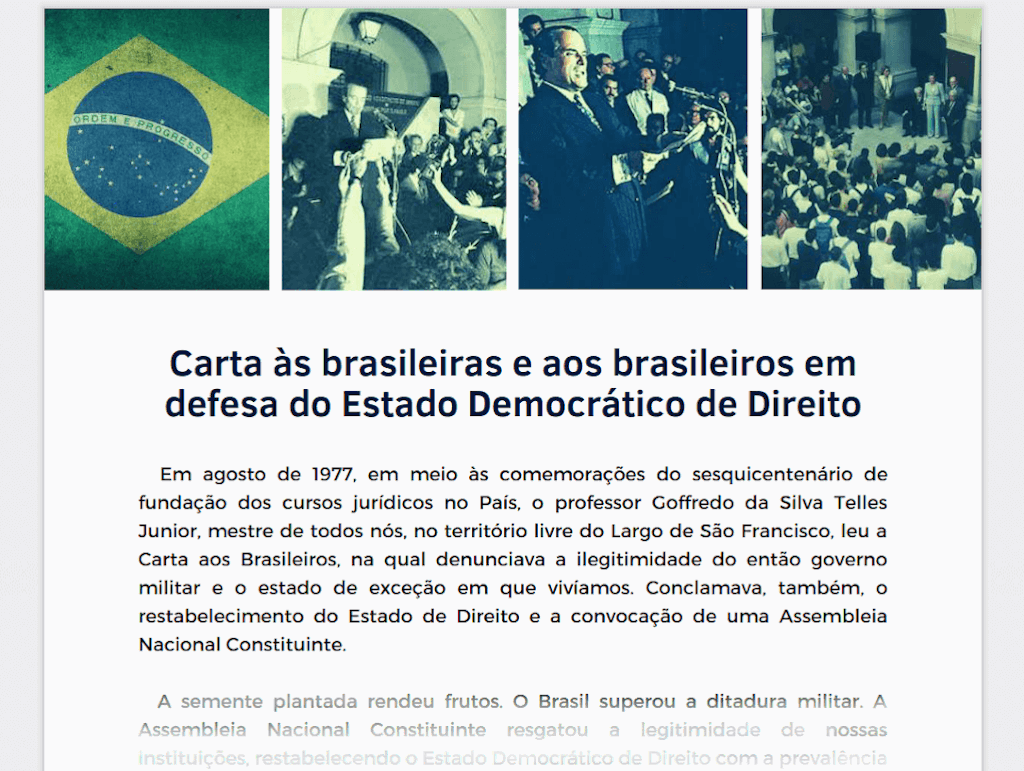 Demokratie-Petition in Brasilien zählt in kurzer Zeit über 500.000 Unterschriften