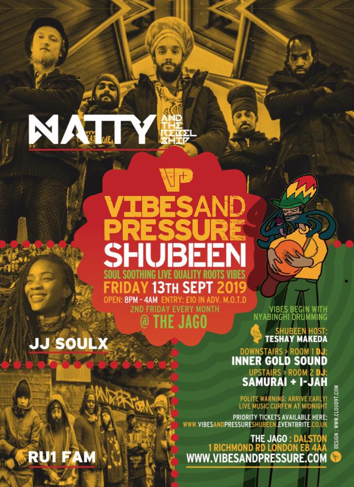 VIBES AND PRESSURE #SHUBEEN IS BACK, Fri Sept 13th