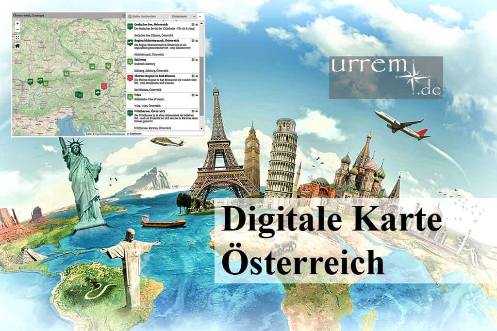 Digitale Karte Österreich