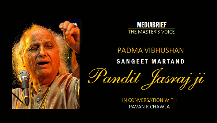 image-Pandit-Jasraj-on-MediaBrief's-Podcast-The-Master's-Voice-with-Pavan-R-Chawla