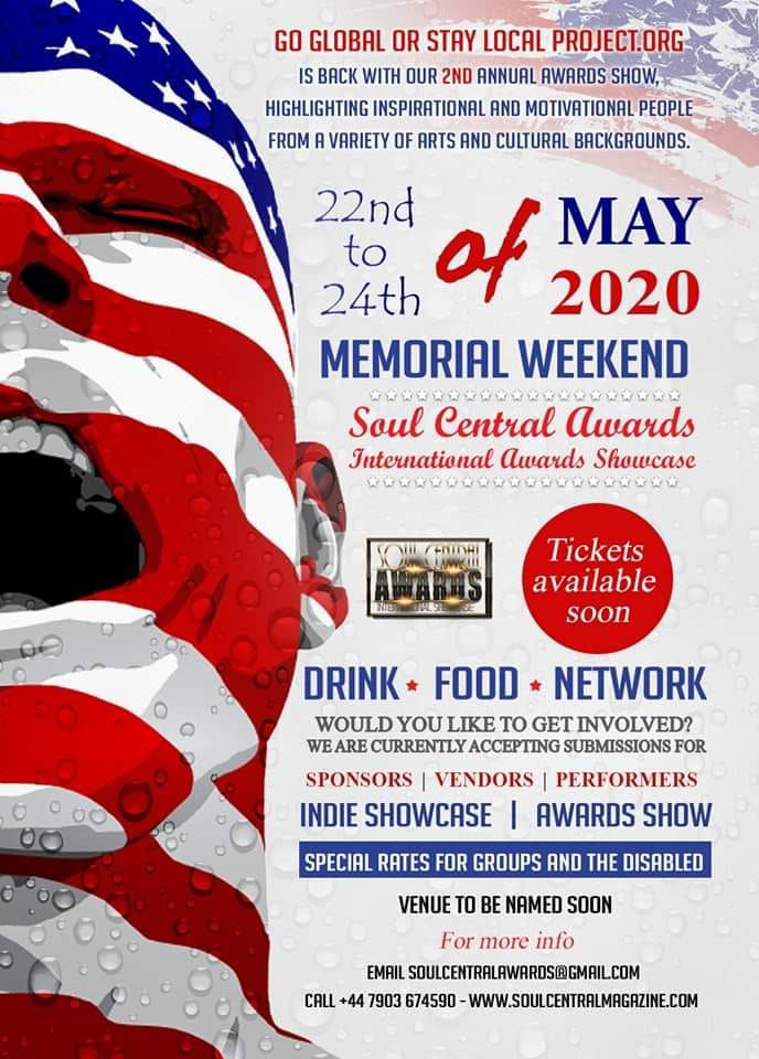 Soul Central Awards International Showcase / Gala  Awards Show May 2020