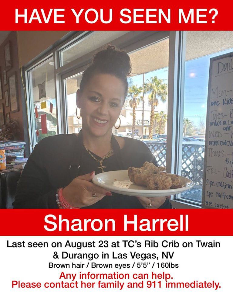 Missing People Report: Sharon Harrell Las Vegas Restaurant Owner of TC RIBS