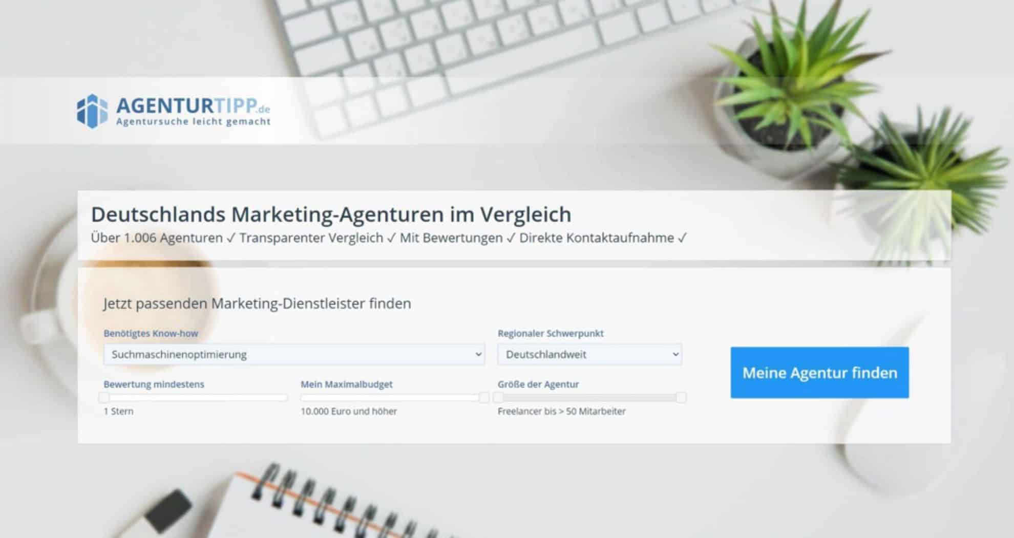 Das Anbieterportal SEO-Vergleich.de heißt jetzt Agenturtipp.de und stellt sich mit Rebranding breiter auf