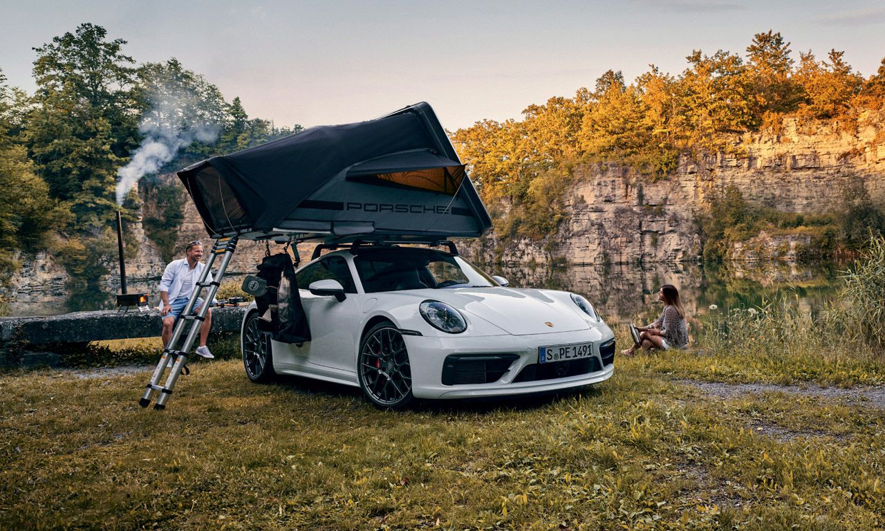 Campen im und auf dem Porsche 911? Na klar!