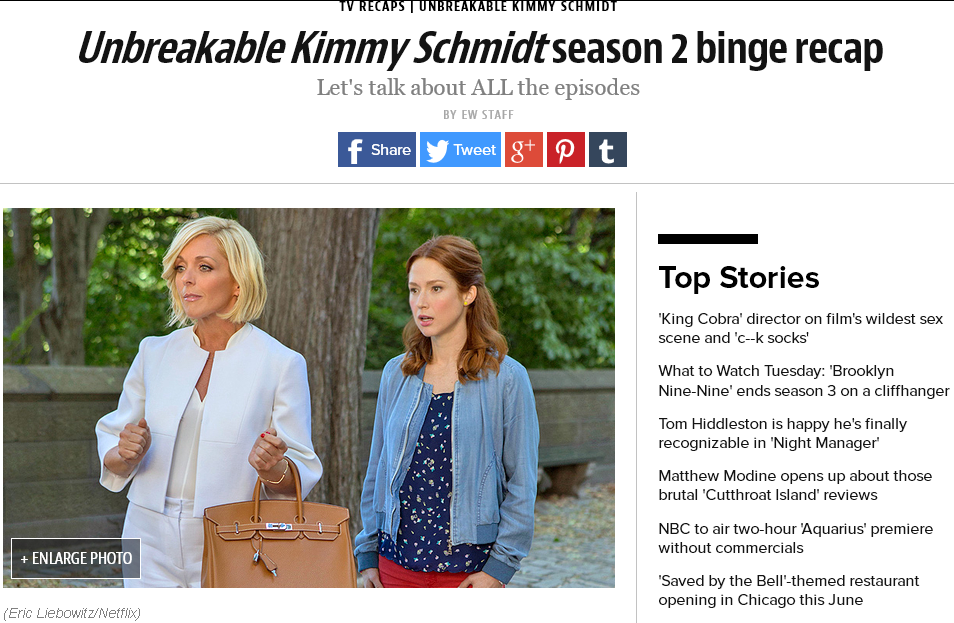 My favorite quotes from Unbreakable Kimmy Schmidt's season 2