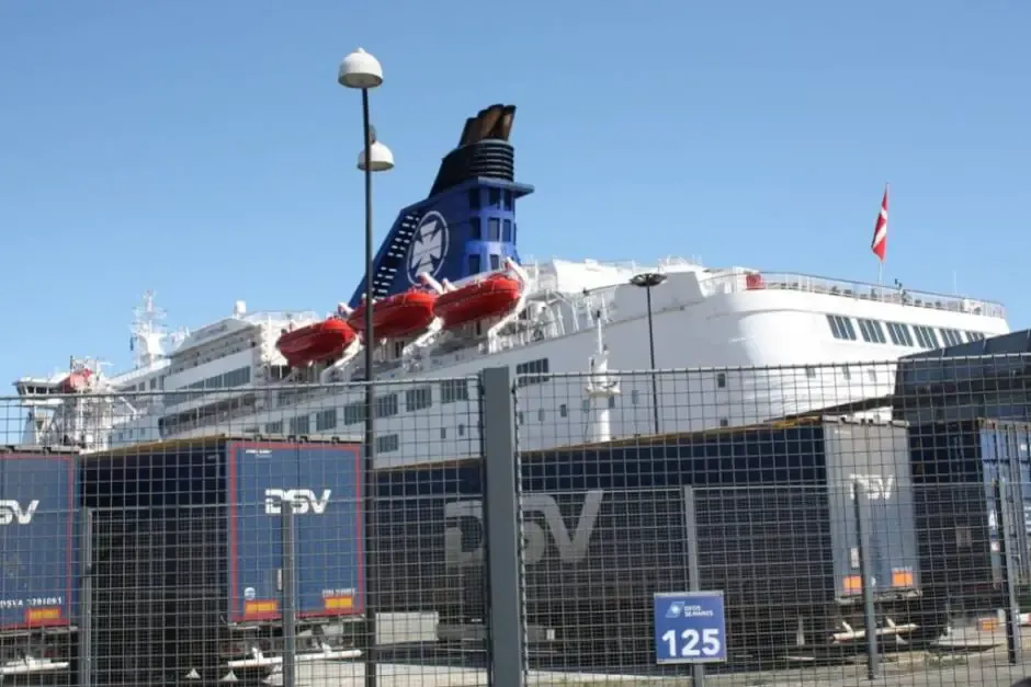 Am DFDS Terminal parken bei einer DFDS Seaways Cruise von Kopenhagen nach Oslo?
