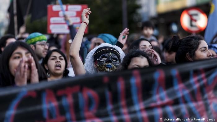 Chile Proteste der Mapuche nach Polizeigewalt in Osorno picture-allianceNurPhotoF Lavoz