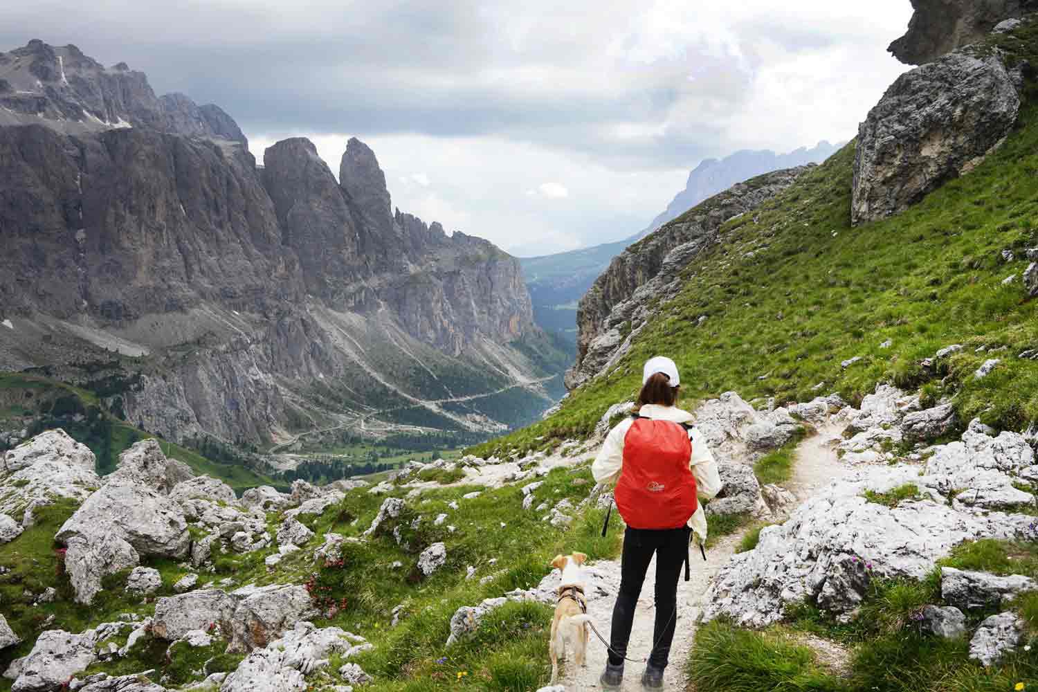 Hochtour in den Dolomiten. Auf der Krone des Grödentals