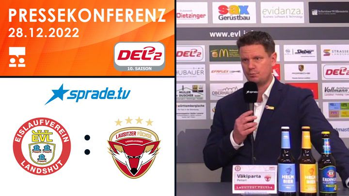 DEL2 - Pressekonferenz: EV Landshut vs. Lausitzer Füchse