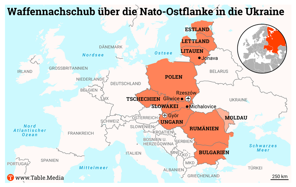 Nato-Ostflanke: Drehscheibe für Nachschub an die Ukraine
