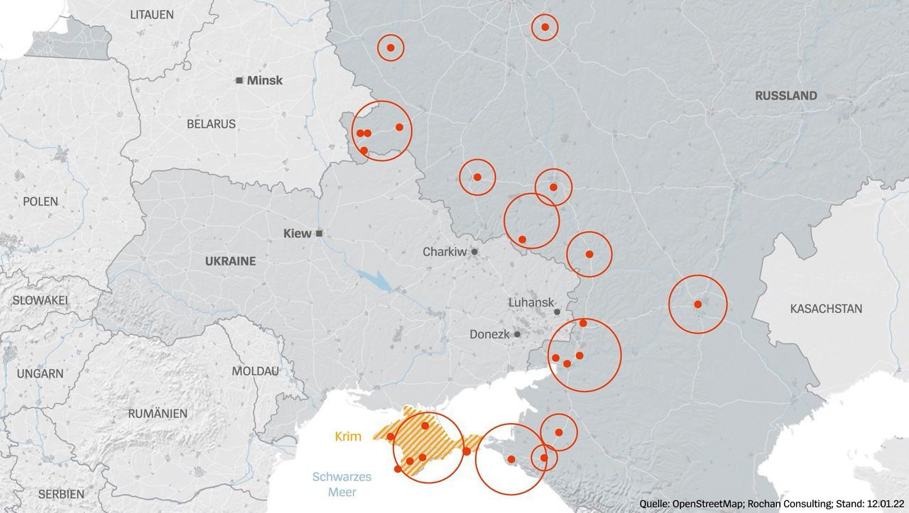 Ukraine-Konflikt: Wie Russland die Ukraine einkreist