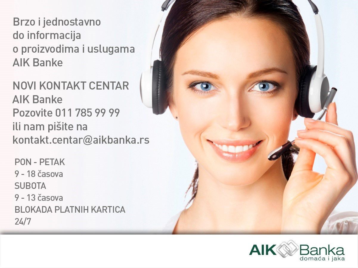 Novi Kontakt centar AIK Banke