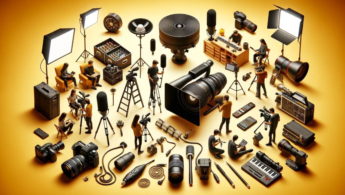 Equipment für Videoproduktion: Kamera, Mikrofon, Licht & mehr