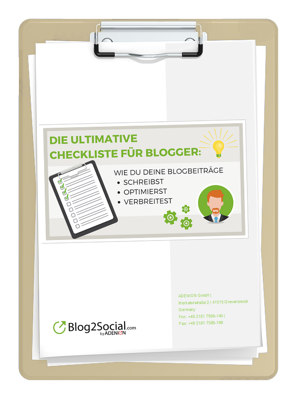Die ultimative Checkliste für Blogger