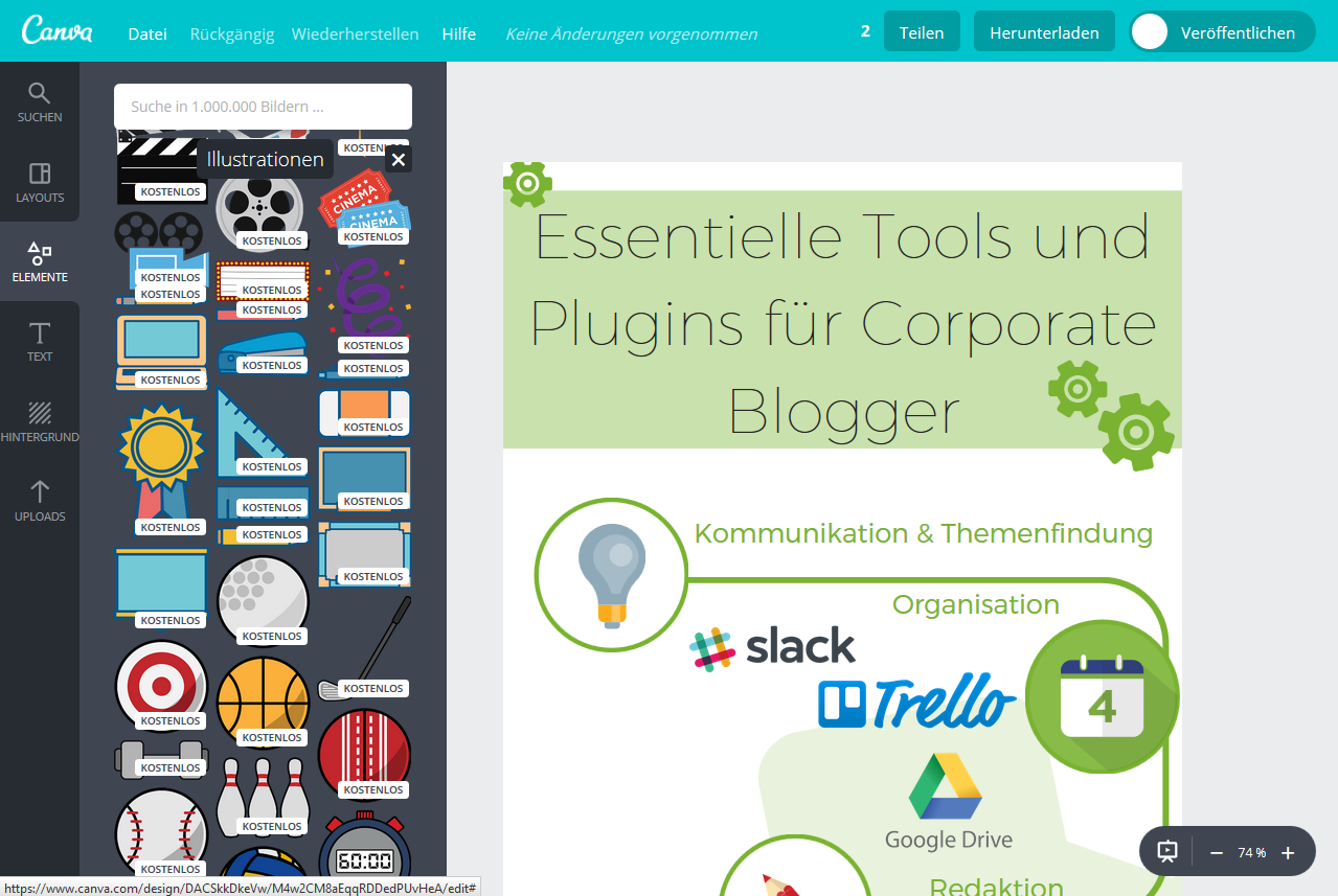 Essentielle Tools und Plugins für Corporate Blogger - Ansprechende Designs und Infografiken mit Canva