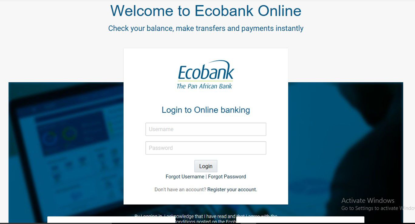 Learn how to register for Ecobank mobile app and Online banking [1]