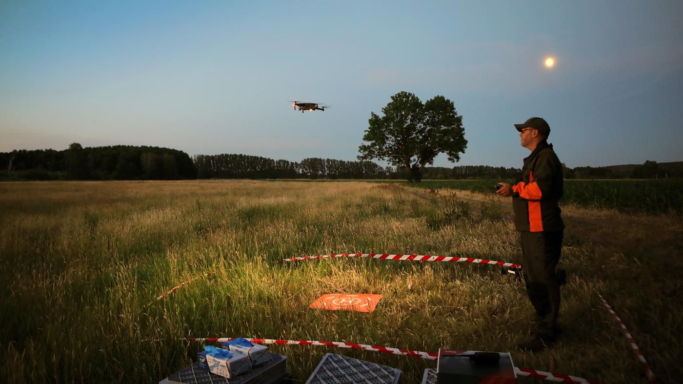 Luftrettung über der Wildwiese: Drohnen sollen Rehkitze vor dem Mähdrescher-Tod bewahren