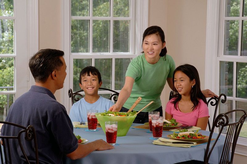 family eating - mindful eating reflects the stories of our lives