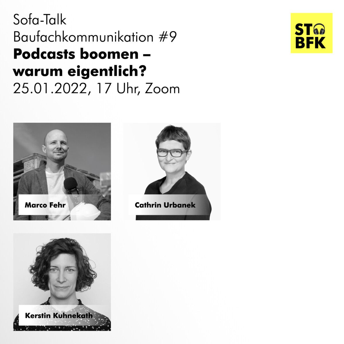 Sofa-Talk Baufachkommunikation am 25.01.2022: „Podcasts boomen, warum eigentlich?“