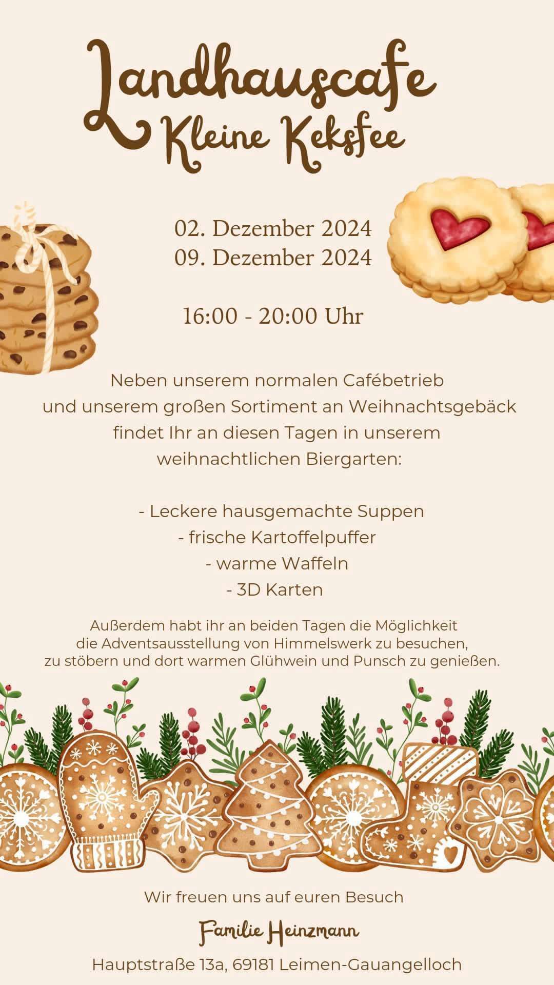 Winterzauber Landhauscafe Gauangelloch an 09.12.2023 ab 16 Uhr bis 20 Uhr