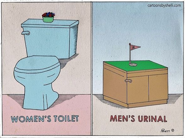 Women's Toilet vs. Men's Urinal