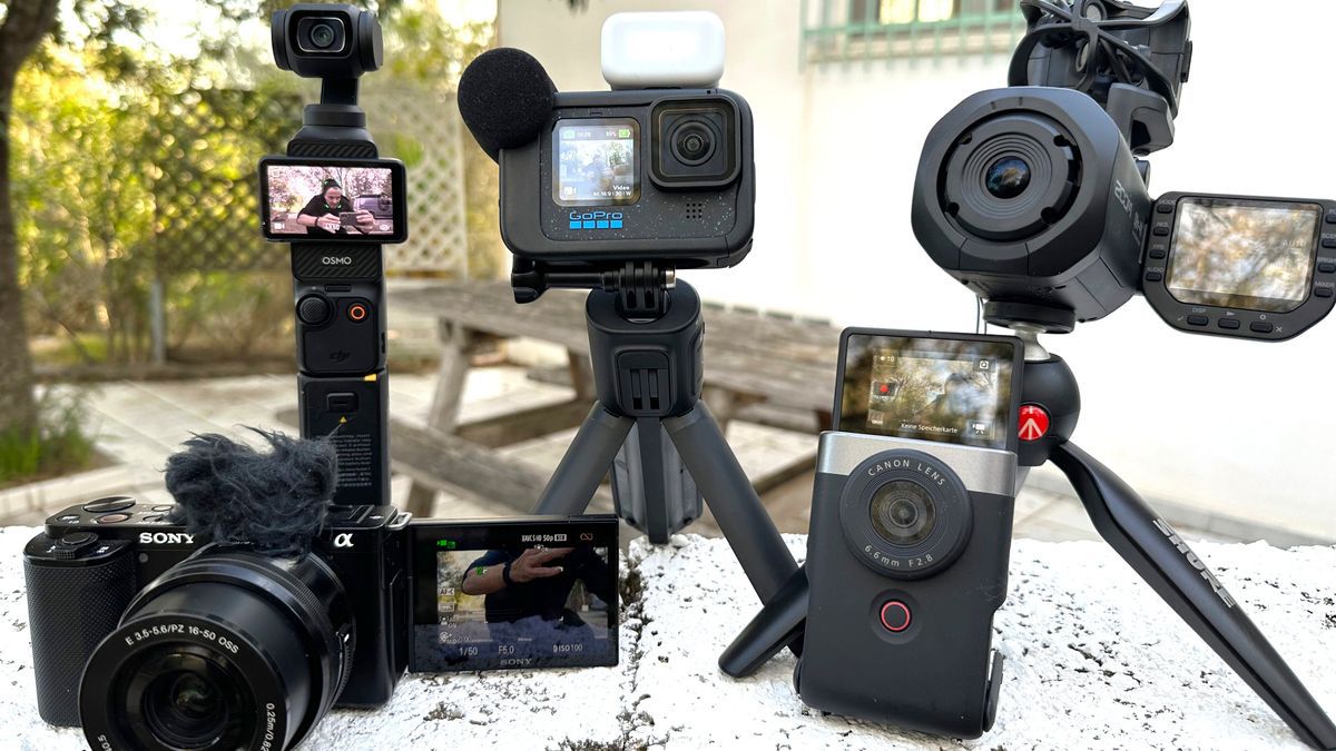 Kameras für Livestreams und Netzvideos im Test: Canon Powershot V10, DJI Osmo Pocket 3, GoPro Hero 12 Black, Zoom Q8N-4K, Sony ZV-E10