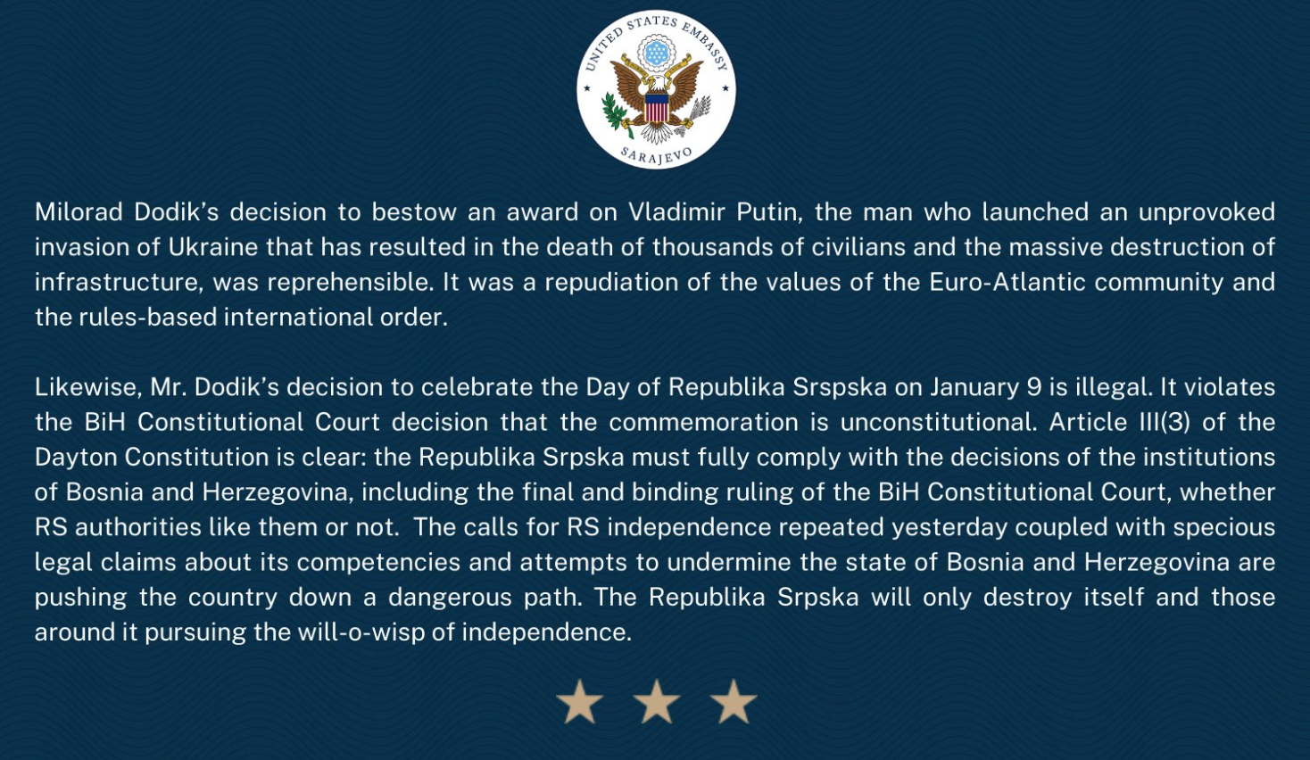 Wieso der „Dan Republike Srpske" nicht gefeiert werden sollte.