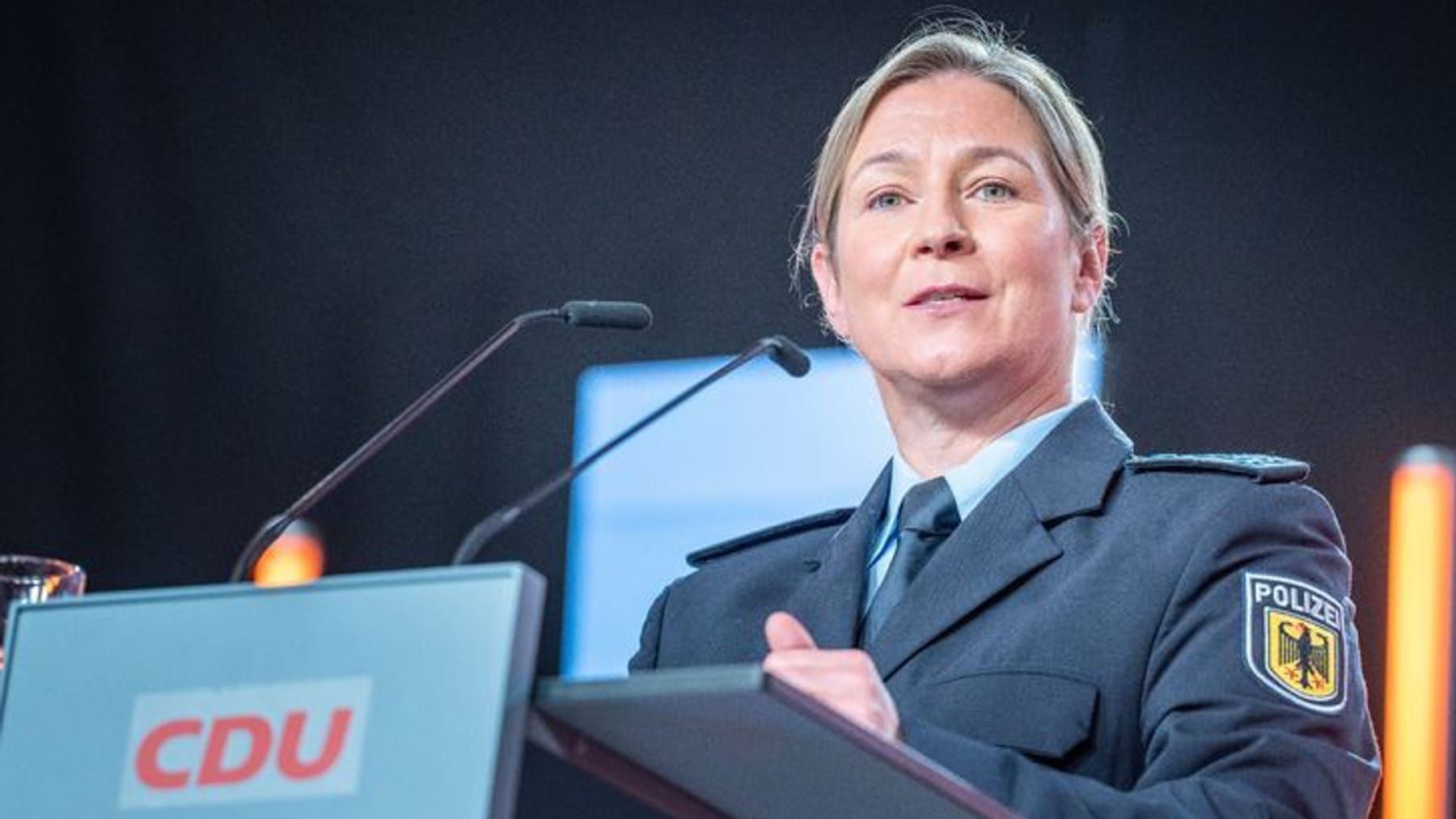 Warum Claudia Pechsteins Uniform-Rede auf dem CDU-Konvent nicht überraschend kam