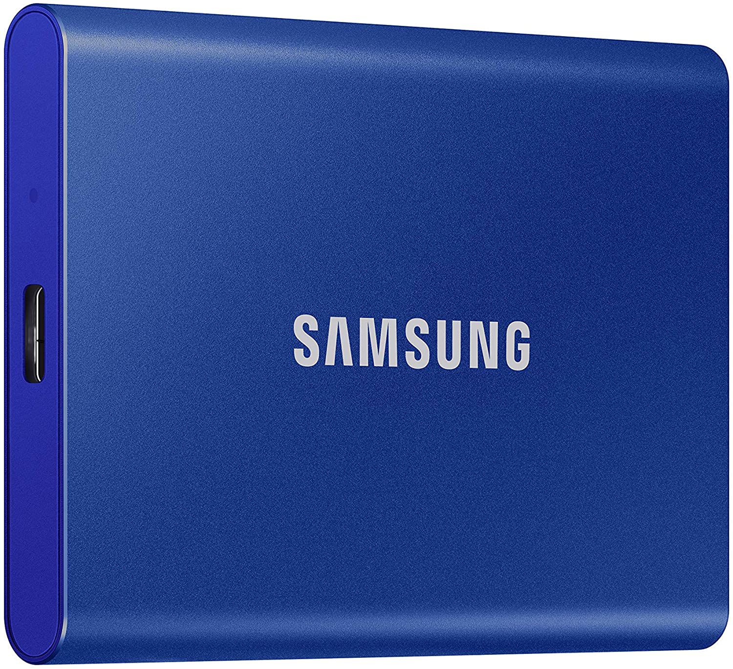Amazon: Samsung T7 Portable SSD – 500 GB – USB 3.2 Gen.2, Indigo Blue