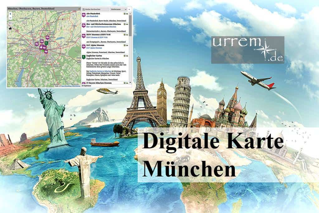Digitale Karte München - Jetzt mit allen Sehenswürdigkeiten