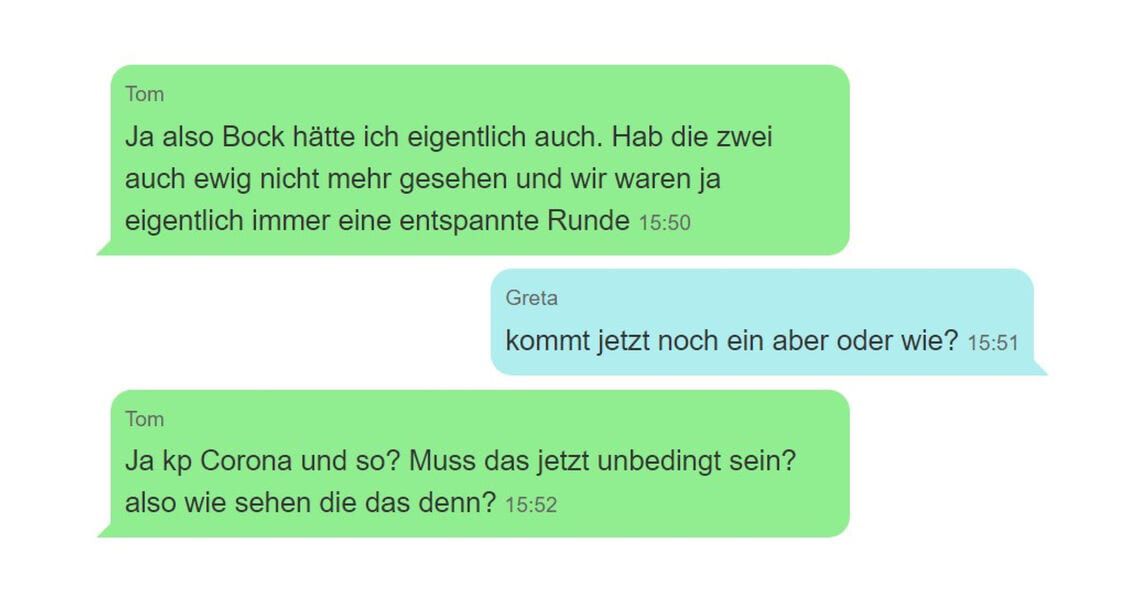 „Jetzt muss man doch nicht sofort ‚unnötig' viele Menschen treffen"