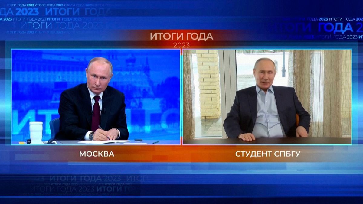 Hier trifft Putin auf seinen Doppelgänger – Russische Propagandashow »Der direkte Draht«