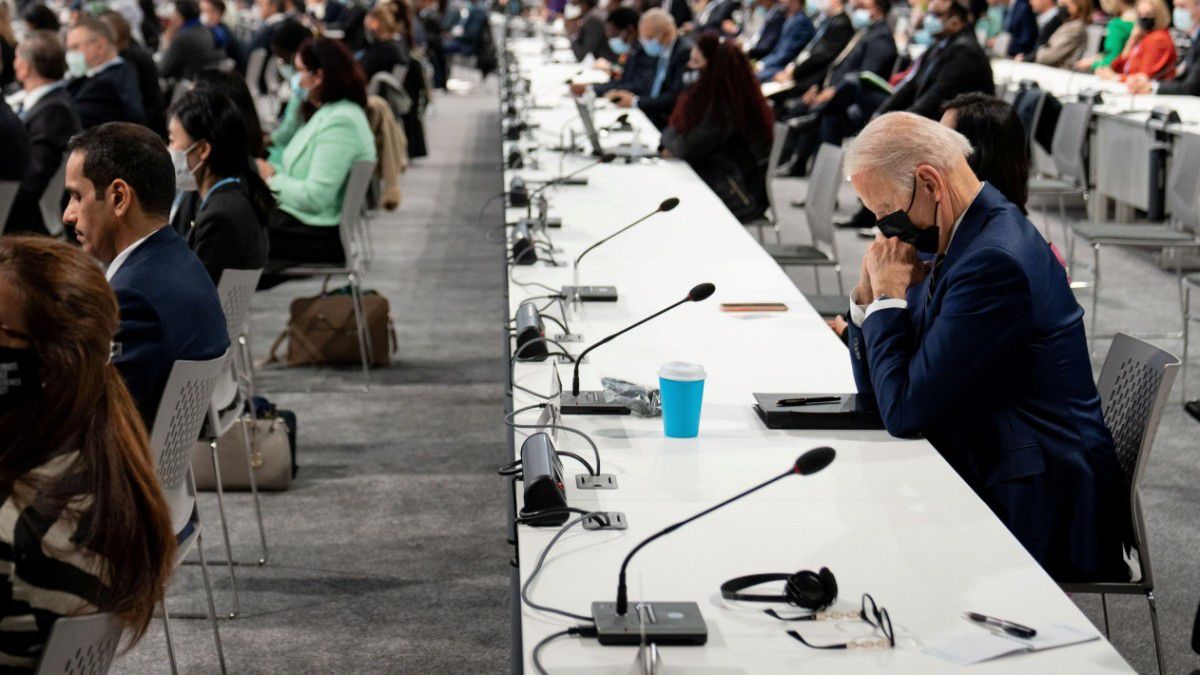 Klimakonferenz in Glasgow: Joe Biden eingeschlafen