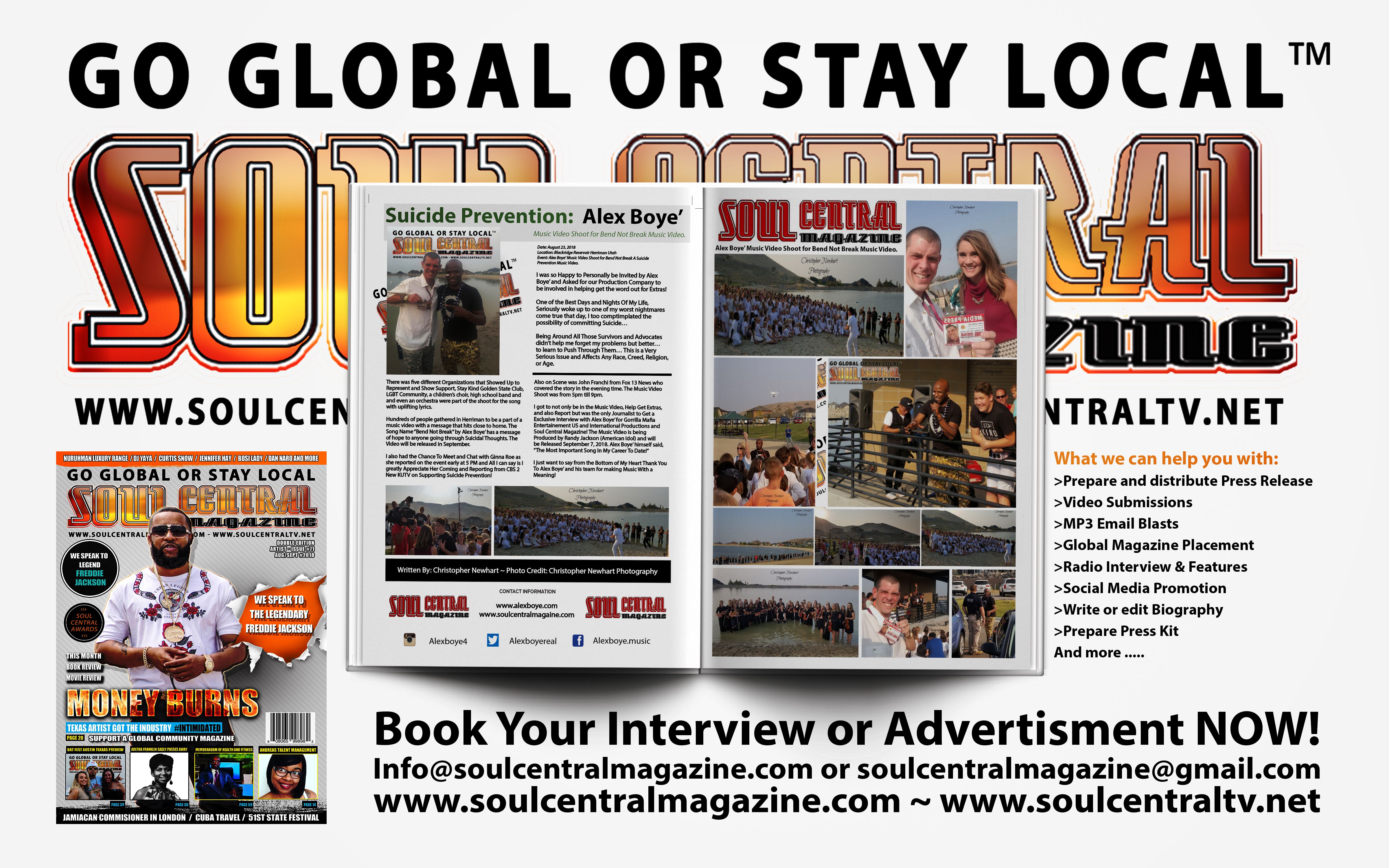 We are Soul Central Magazine / TV / Radio based in london What we can help you with: