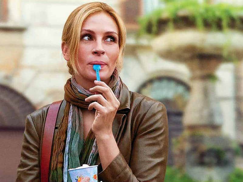 Elizabeth Gilbert in Eat, Pray, Love movie - Writing about illness and injury