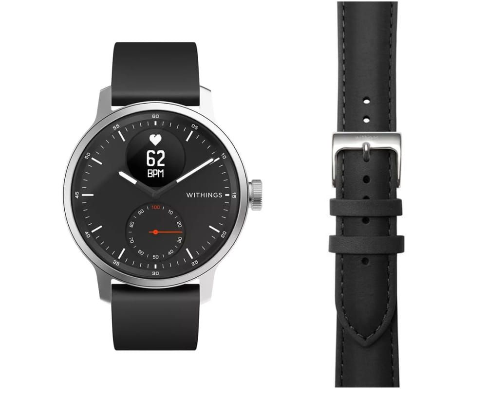 Withings ScanWatch 42mm + gratis Withings Activité Leder-Armband 20mm bei tink